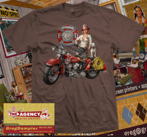 Fire Fighter Biker Babe